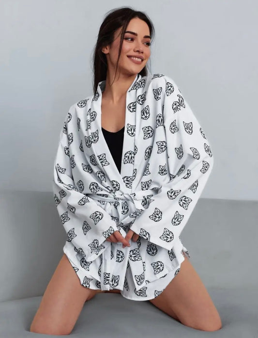 Woman’s kimono-set “Cat”